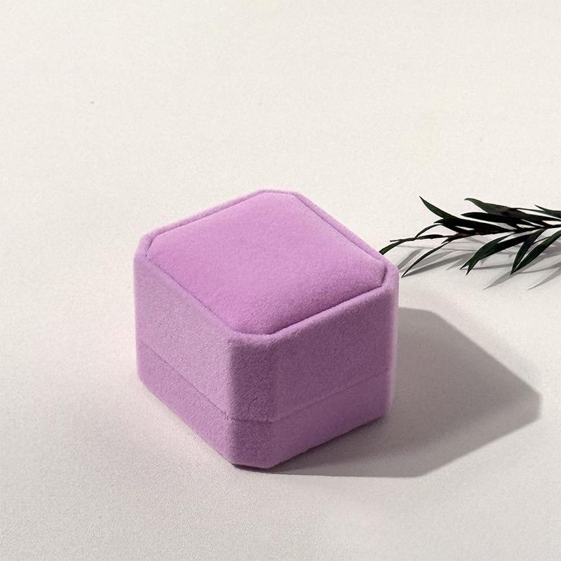 Jewelry Ring Display Case Earring Storage Organizer Portable Square Lid Open Jewelry Earrings Packaging Gift Box