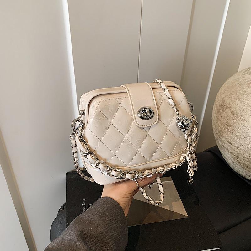 

Премиальная сумка-цепочка с бриллиантами, женская, весенняя новинка, универсальная, на плечо, кроссбоди, сумка доктора белый