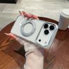 For iPhone 17 Air 16 Pro Max Transparent For Magsafe Magnetic Rotating Holder Stand Case For iPhone 12 13 14 15 Plus Frame Cover