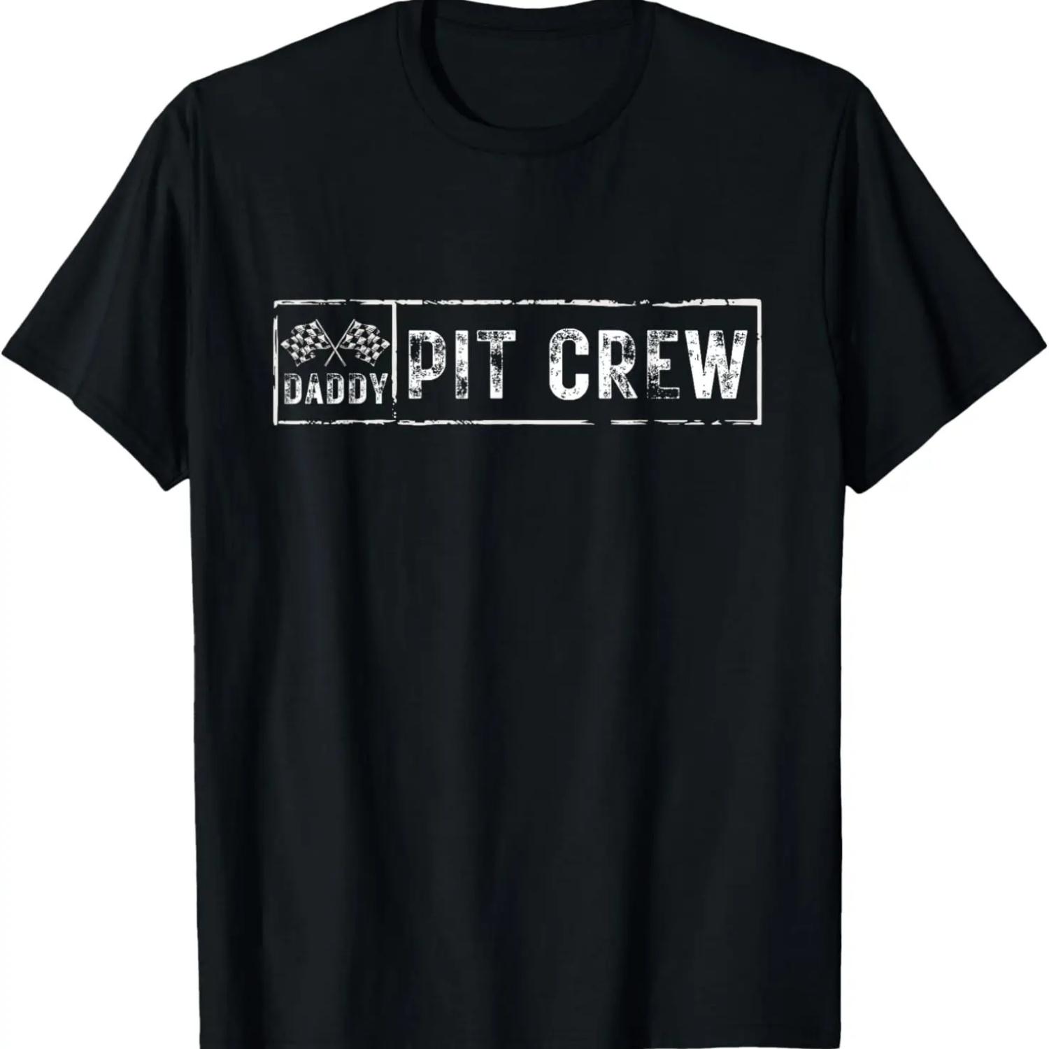 Race Car Daddy Pit Crew Birthday Party Costume Gifts T-Shirt S чёрный
