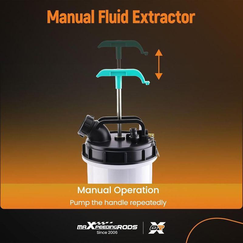 

2.5 Gallon Manual Fluid Extractor, Automotive Oil Extractor Pump, Transmission Filler Pump Oil Vacuum Changer with 5pc Brake Ble