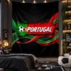 Wall Hanging Tapestry Portugal Football Print Cloth for Living Room Bedroom Home Decor