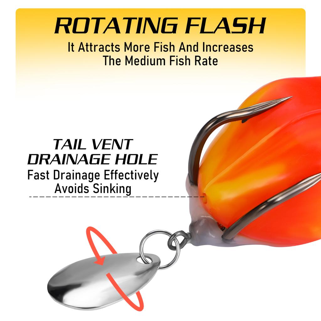 1Pcs Soft Frog Fishing Bait Soft Silicone Fishing Frog Lure Floating Frog Bait