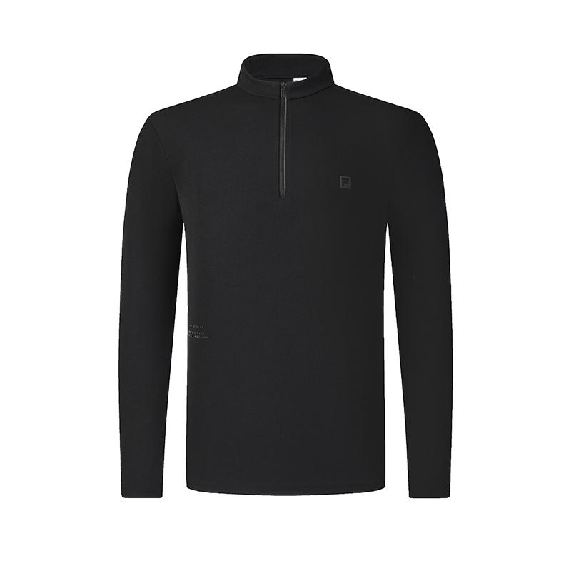 

Fila 2025 Q1 Спортивная универсальная трикотажная футболка с длинным рукавом Мужские топы Насыщенно-черный A11M511207FBK XL