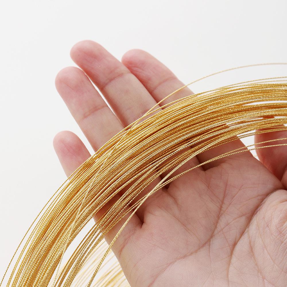 14k Gold-Plated Hammered Copper Wire for DIY Jewelry Crafting - Ancient Twisted Style