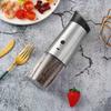 USB Charging Salt and Pepper Grinder Gravity Operation Spice Seasoning Mill Shaker Adjustable Coarseness Pepper Mill
