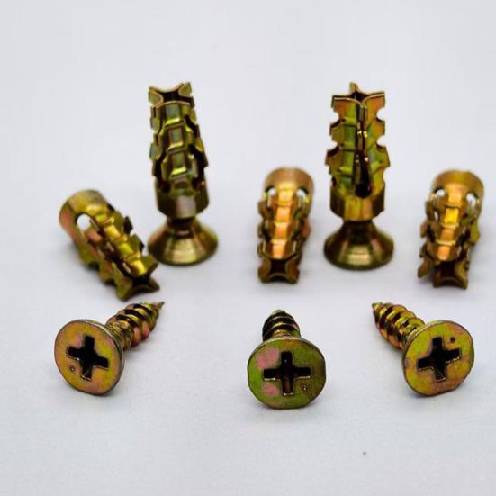 10/30/50/100Pcs Expansion Screw Set, Anti-sag Cabinet Hinge Screws for Wood Tile Concrete Walls Drywall