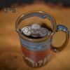 Mustache Drinking Protector Metal Skull Pattern Protect Mustache from Beer Coffee Tea Beverage Drinks Water Cup Mug Mustache Guard