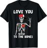 Valentines Day Skeleton Love You Rocker Men T-Shirt