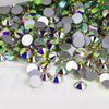 Non Hot-Fix AB Strass Stone Flat Back Round AB Rhinestones Silver Back for Bags Shoes DIY Nail Supplies Decoration
