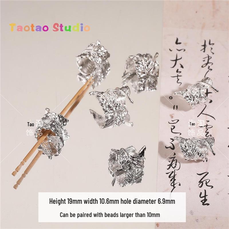 Tibetan Antique Silver Flower Spacer Beads Pendant for DIY Jewelry