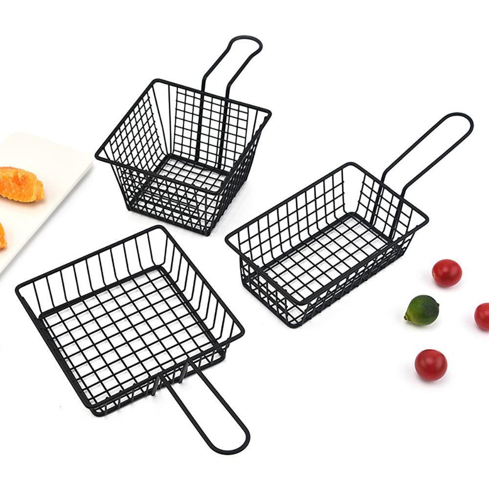 1Pcs Home BBQ Kitchen Tool Frying Tray Food Storage Container French Fries Holder Fryers Basket