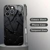Creative crack pattern tempered glass phone case suitable for iPhone 17 16 15 14 13 12 11 Pro/Max/Plus shockproof back cover