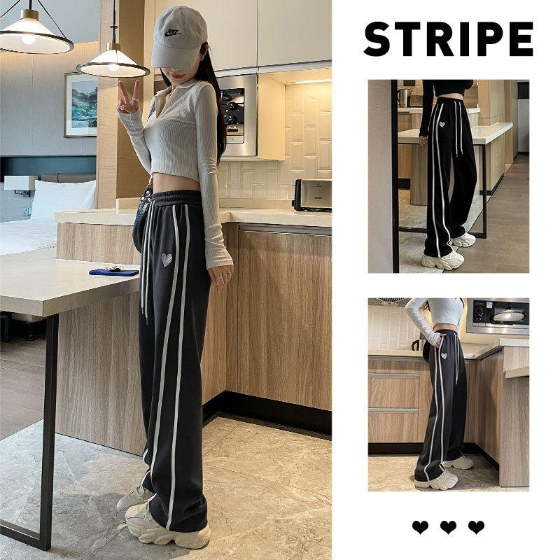 Black Wide-leg Pants Women's Pants Spring New Narrow Version Straight Loose Sweatpants Casual Small Sweatpants