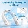 New Upgraded Portable Neck Fan 3 Speeds Operated Bladeless Wearable Personal Fan Leafless,Rechargeable,Headphone Design
