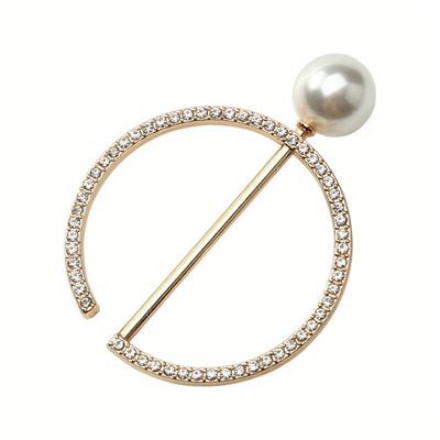 Round Shape Elegant Tee Shirt Clips Scarf Buckles T-Shirt Clip Ring Clothes Corner Knotted Buckles Inner Diameter 29-35mm