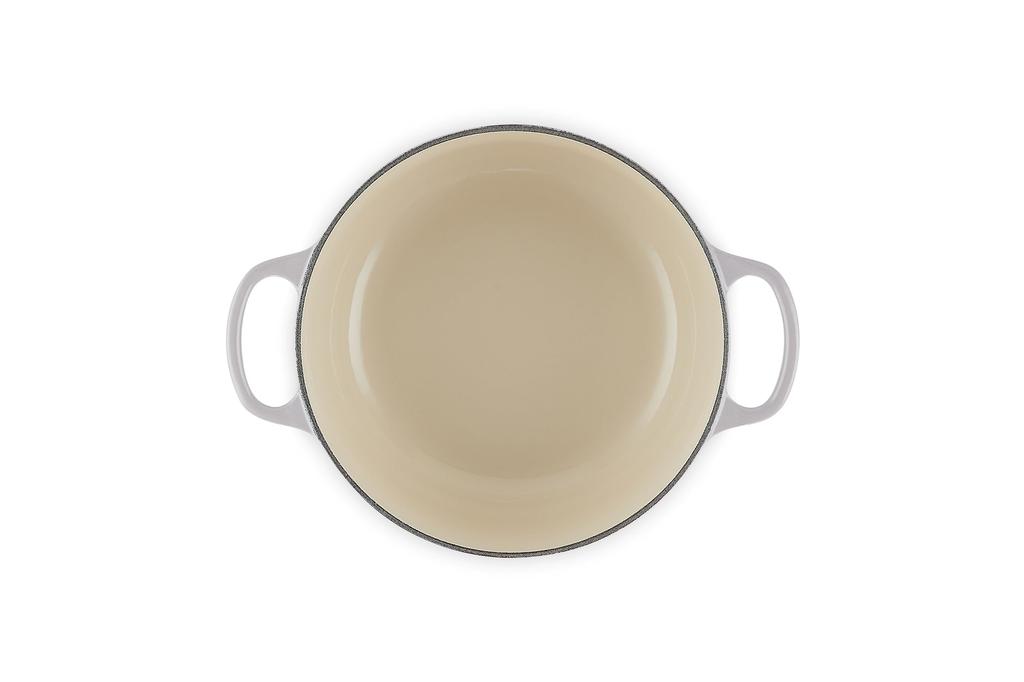 LE CREUSET Cast Iron Enameled Cocotte Ronde Signature 20 Cm Shallot Gas Induction Oven Dishwasher Safe