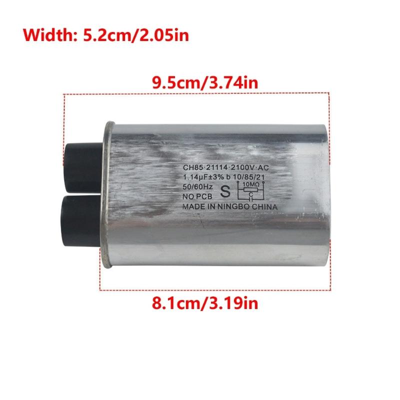 2100V 1.14uF Air Conditioner Capacitor with Metal Case Air Conditioner Replacement Metal Texture for Enhancing Stability