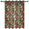 Flower Pattern Plant Dark Jungle Palm Bright  Window Curtains Scenic Curtains for Living Room Decorative Items Living Room