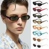 Trendy Vintage Oval Sunglasses UV400 Protection Y2K Small Oval Shades for Women Men