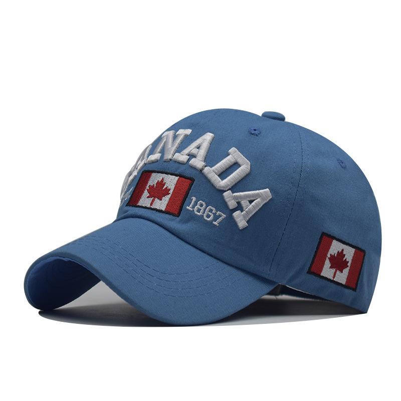 Canada Dad Unisex Cotton Baseball Cap Maple Leaf Flag Cap Embroidered Unisex Cap Outdoor Sun Hats for Adult