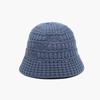 Women's Bucket Hat with Crochet Pattern In Beige