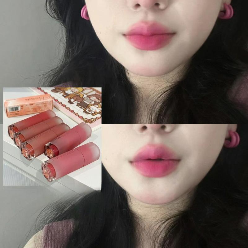 Matte lip glaze long-lasting and not easy to stick cup lip gloss for women makeup cosmetics
