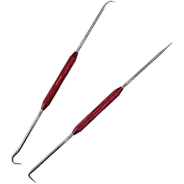 HARDK Hook and Pick Set of 2 - Precision Automotive Pick Set, Car Auto Oil Seal, O-Ring Seal Gasket Mini Precision Hooks Puller Remover 2 Set