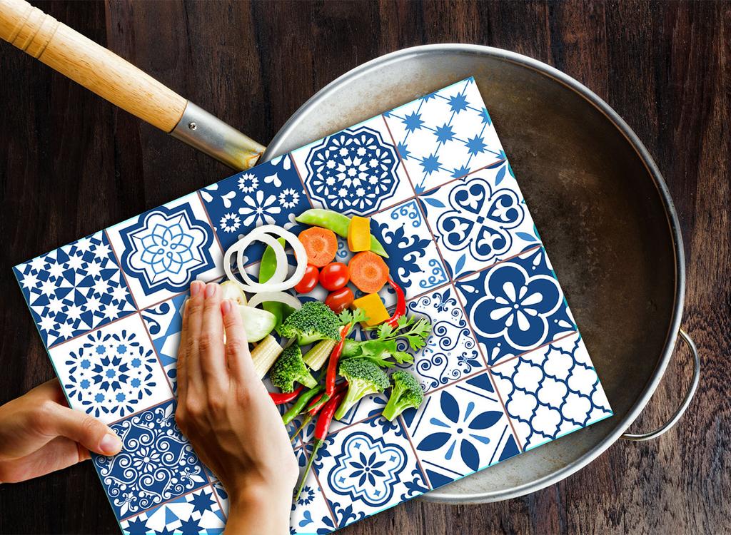 Tempered Glass Cutting Board 30X22 Mosaic