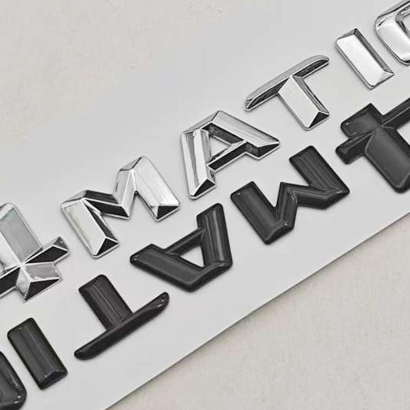 3D ABS Car Letters 4MATIC 4 MATIC Badge Sticker Rear Trunk Badge Emblem For Mercedes Benz C E G S GLC GLS Class AMG Accessories