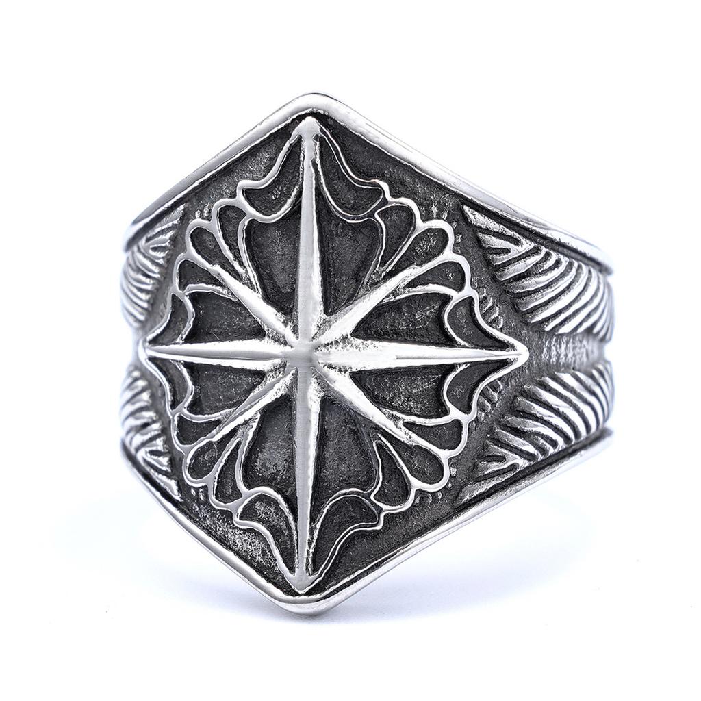 Viking Style Octagram Knot Ring Unique Fashion Jewelry Accessory