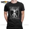 Vitruvian Man Playing The Guitar Mens T Shirt Da Vinci Guitarist Leonardo Funny Tee Shirt Cotton TShirt Gift Idea Clothes