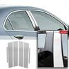 6pcs Chrome Door Pillar Posts 4PCS Window Cover Trim For Acura TSX 2009-2014 .
