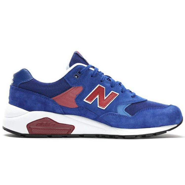 New Balance NB 580 Suede, Textile Breathable, Lightweight Coverage Low top Casual Running Shoes Men's Blue D Width MRT580LA(D)