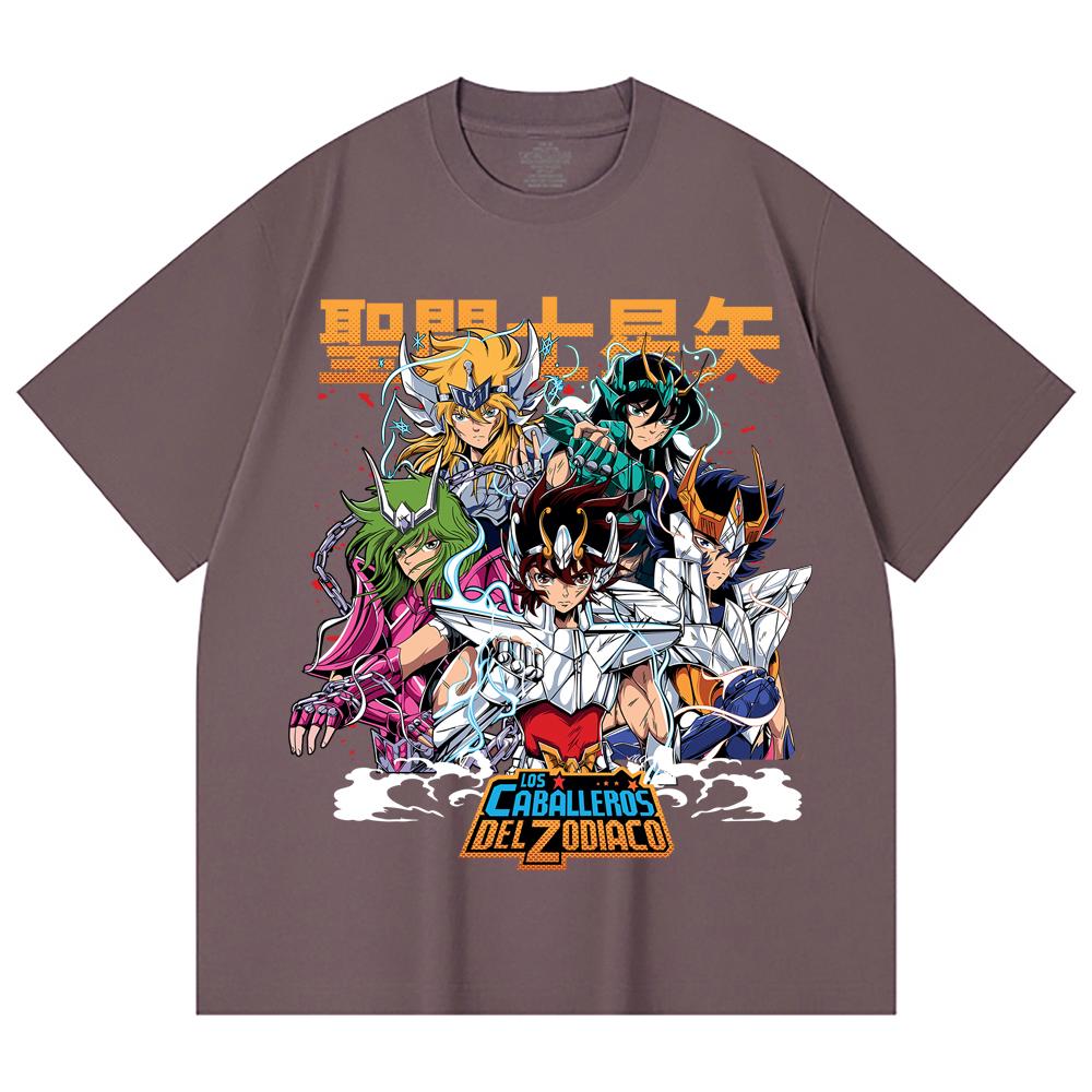 T-shirt Unisex in Cotone Pesante 230 g/m² 100% Cotone con Stampa Saint Seiya V1