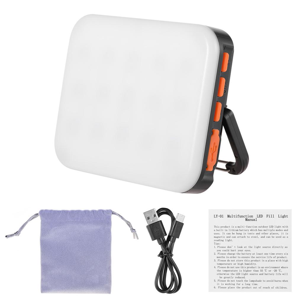 TOMSH LY 01 RGB LED Fill Light Photography Video Light Multi functional Superbright 3200K 6500K Built in Battery Black