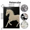 5D DIY Pearl Diamond Painting Kit Horse Full Drill Embroidery Mosaic Art Home Wall Decor Gift