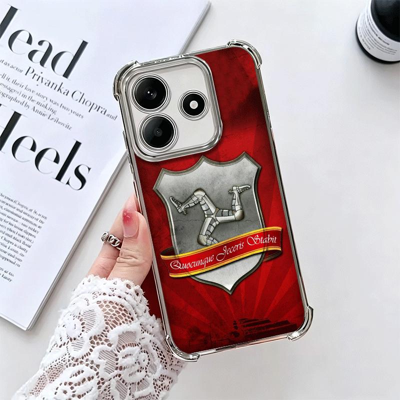

Isle of Man Coat of Arms Soft Phone Case For Xiaomi Redmi Note 14 15 Pro Plus 13 12 11S 11T 5G 10 9S 9 Plating Anti-Fall Fundas Redmi Note 14 Pro 4G