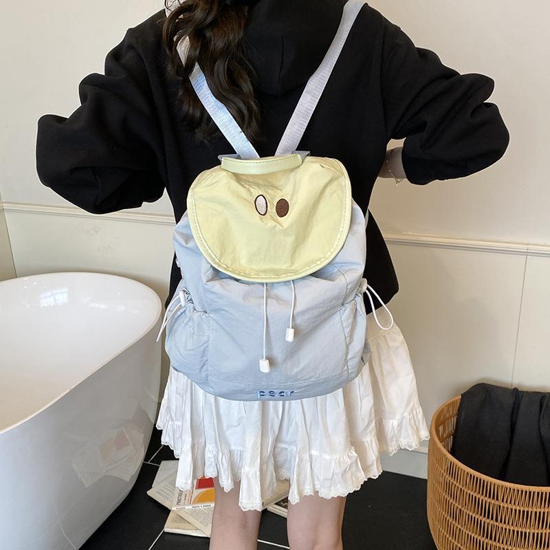 Dopamine Summer Backpack Watermelon Bag Women's New Student Party Canvas Bag Multi-pocket Small Backpack