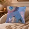 Angel Digital Art Cool Cushion Cover Anti-dustmite Pillowcase Invisible Zipper Silky Short Plush Sofa Cushion Cover
