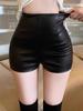2025 Women's High Waist PU Leather Hip-Hugging Shorts - Sexy, Slimming, Versatile, Super Short Booty Basics