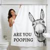 Funny Donkey Shower Drape 72 X 72inch Waterproof Fabric with 12 Hooks Shower Drape Liner for Farmhouse Christmas Winter Bath
