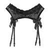 Suspensórios de renda transparente masculino lingerie sleepwear bowknot cintura elástica liga cinto para meias sissy acessórios exóticos