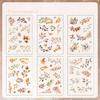6 Styles  Transparent PET Stickers Scrapbooking Materials DIY Junk Journal Collage Tree Branches and Leaves Decor Stickers