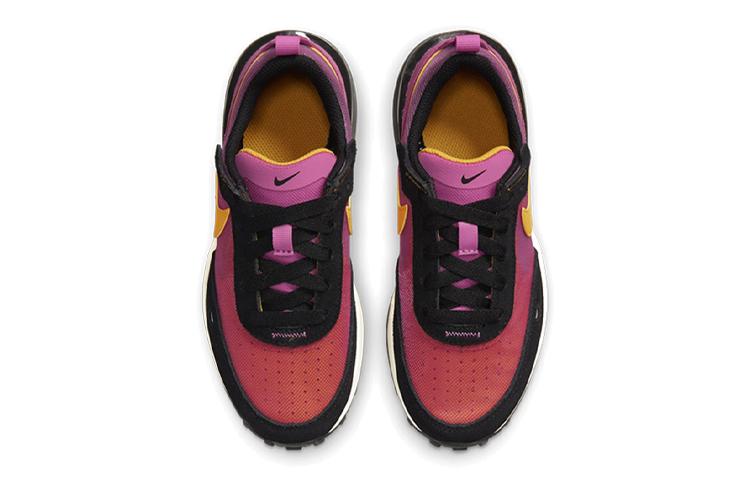 Nike Waffle One 'Active Fuchsia' Cushioning Breathable Low Top Casual Shoes Black Purple Gold Kids' DC0480-600