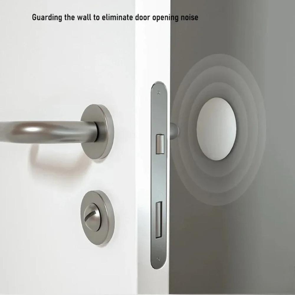 Round Transparent Soft Silicone Non-slip Door Stopper Muffler Wall Protector Self-adhesive Door Handles Bumper Protective Plug