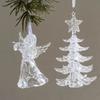 Festival Acrylic Hanging Decorations Snowflake Reindeers Angel Christmas Parties Decoration Set