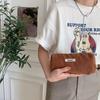 Literary Korean Style Velvet Solid Color Pencil Case Soft Texture High School Student Gift
