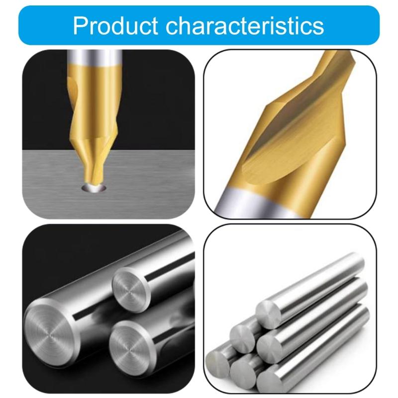 7Pcs Center Drill Bits Set Angle Center Drill Bits High Speed Steel Center Drill Bits Kit for Lathe Metalworking