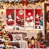 4pcs 2D Flat Christmas Flag Banners Snowman Xmas Decoration  Indoor Decoration